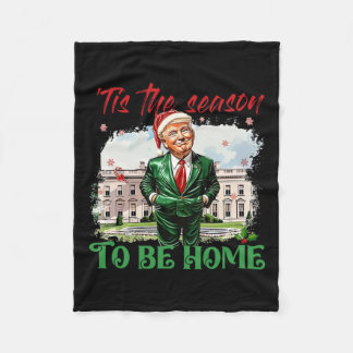 シーズンズホームホワイトハウストランプ2024 C フリースブランケット