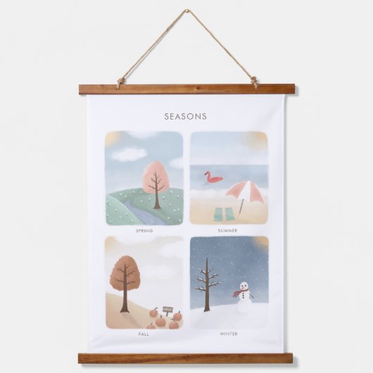 シーズンズ先生ホームスクールクラスルーム 吊り下げ型タペストリー (正面)