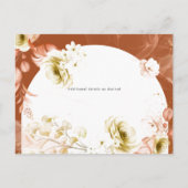 シーズンズ秋土ミックスボホフローラウェディングRSVP ポストカード (裏面)