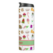 シーズンズ食べ物おもしろいホリデーフーズ模様アート タンブラー (回転右)