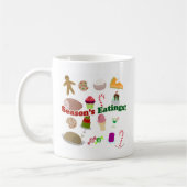 シーズンズ食べ物おもしろいホリデーフードタイム コーヒーマグカップ (左)