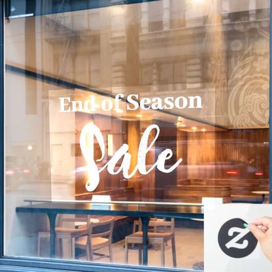 シーズンセール終了のサイン、ブティック販売デカール、ショップ ウィンドウサイン (カフェ窓)