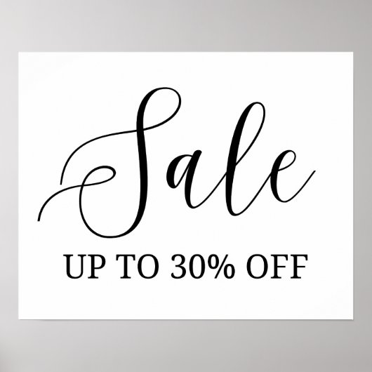 シーズンセール終了のサイン、30%のブティック販売 ポスター (正面)