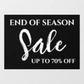 シーズンセール終了サイン、ブティック看板、ストア ウィンドウサイン (シート)