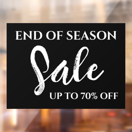 シーズンセール終了サイン、ブティック看板、ストア ウィンドウサイン (シート2)