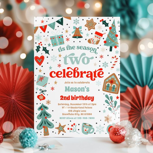 シーズンツクリスマスシ祝ョス誕生日 招待状