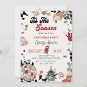 シーズンディスコボールクリスマスパーティー 招待状 (正面)