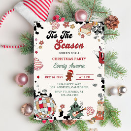 シーズンディスコボールクリスマスパーティー 招待状