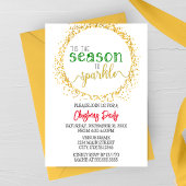 シーズントゥスパークルホリデーパーティーカード 招待状