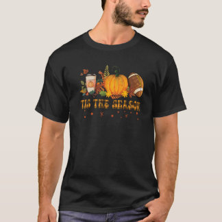 シーズンハロウィンカボチャのコーヒーサッカーF Tシャツ