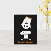 シーズンハロウィーンカワイイ幽霊ギムナストボールトギムナスティ カード (黄色い花)