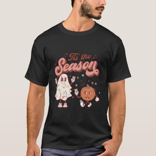 シーズンハロウィーンピー幽霊カボチャ Tシャツ (正面)