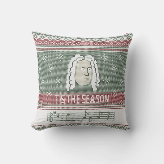 シーズンハンデルメシア編みフェイクセーター クッション (正面)