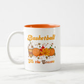 シーズンバスケットボール秋コーヒーカボチャ ツートーンマグカップ (左)