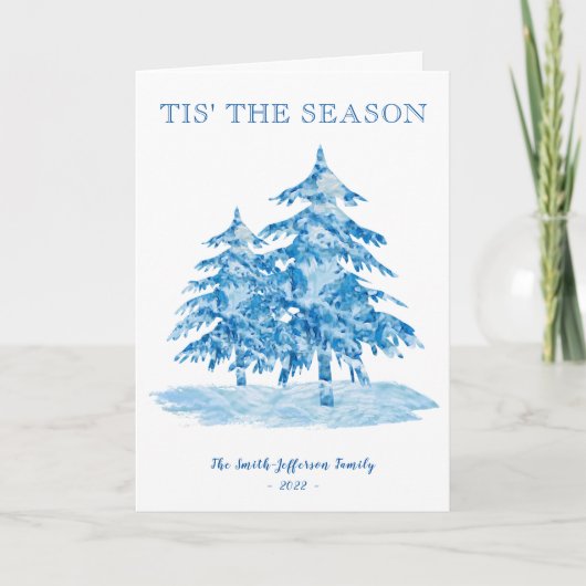 シーズンパインタリークリスマスツリーホリデー カード (正面)