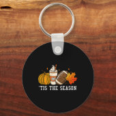 シーズンパンプキンスパイスアメリカンフットルオータム キーホルダー (正面)