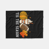 シーズンパンプキンスパイスアメリカンフットルオータム フリースブランケット (正面(横))