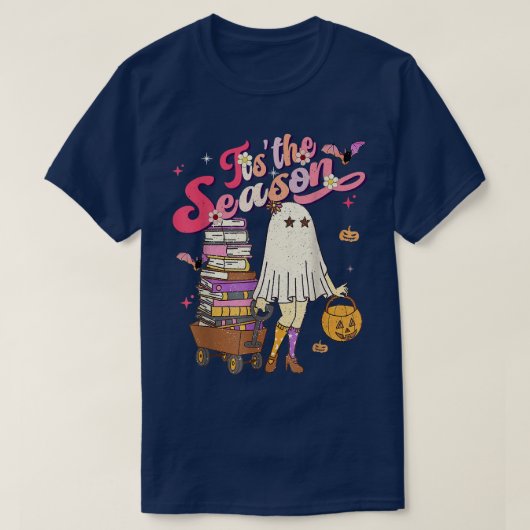 シーズンパンプキンブー60s 70sヒッパイハロウィー tシャツ (デザイン正面)