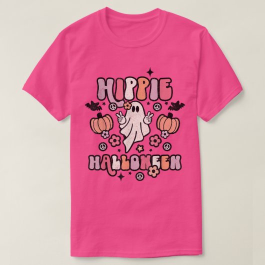 シーズンパンプキンブー60s 70sヒッパイハロウィー tシャツ (デザイン正面)