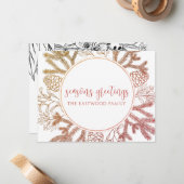 シーズンパーソナライズされたズグリーティングホリデーノートカード ノートカード (正面/裏面インサイチュ)