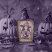 『シーズンパープルハロウィーンの魔女だ シーズンポストカード