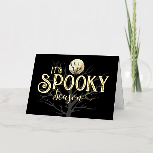 シーズンフォイル不気味カード 箔グリーティングカード (正面)