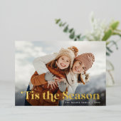 シーズンフォト独身の金ゴールド 箔シーズンカード (立ち正面)