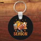シーズンフットボール&カボチャシーズン秋Vi キーホルダー (正面)