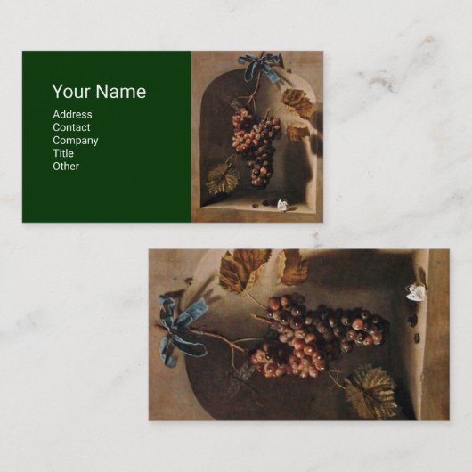 シーズンフルーツつるのぶどう素朴は緑茶 名刺 (正面/裏面)