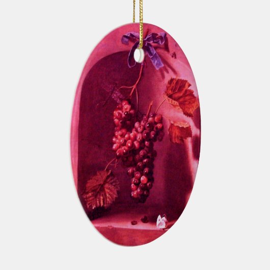 シーズンフルーツ – 繁栄ピンク紫のアメジスト セラミックオーナメント (右)