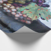 シーズンフルーツ/赤い白いブドウと梨 ラッピングペーパー (角)