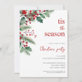 シーズンフローラモダンクリスマスパーティー 招待状 (正面)