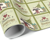 シーズンブラティンズヒツジ（木とギフト付き） ラッピングペーパー (ロールコーナー)