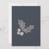 シーズンブルーと銅のクリスマスパーティー 招待状 (裏面)