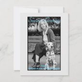 シーズンブルーグリッタークリスマスフォトカード (裏面)