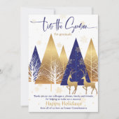 シーズンブルー王室の金ゴールド事業クリスマス 招待状 (正面)