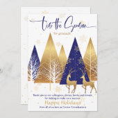 シーズンブルー王室の金ゴールド事業クリスマス 招待状 (正面/裏面)