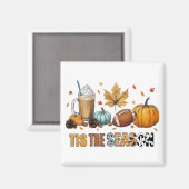 シーズンヘルブスティットMITサッカーとカフィー マグネット (正面/裏面)