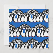 シーズンペンギンのクリスマスパーティの招待状 シーズンカード (裏面)