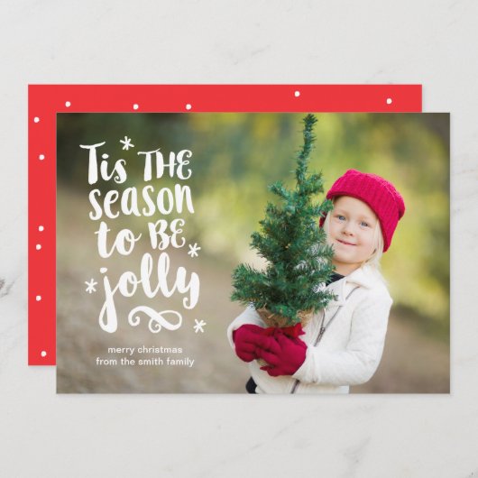 シーズンホリデーの写真カード シーズンカード (正面/裏面)