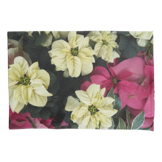 シーズンホリデーズポインセティアスフローラ 枕カバー (正面左)