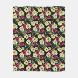 シーズンホリデーポインセティアスフローラルパターン フリースブランケット