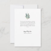 シーズンホリデー結婚の発表 サンキューカード (裏面)