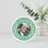 シーズンホワイトホリーティール(緑がかった色)リース写真 シーズンカード (スタンド正面)