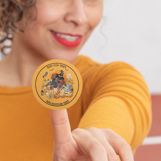 シーズンボク不気味サードグッドハロウィンパンプキンカスタム ラウンドシール