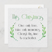 シーズンミニマル気持ちと金ゴールドフローリッシュ シーズンカード (正面/裏面)