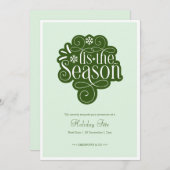 シーズンミントグリーンクリスマスパーティー 招待状 (正面/裏面)