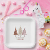 シーズンメリークリスマスツリーズホリデーシック ペーパープレート (パーティー)