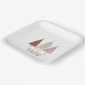 シーズンメリークリスマスツリーズホリデーシック ペーパープレート (傾斜あり)