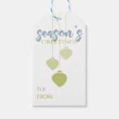 シーズンモダンズグリーツホリデーミニマルボーブル ギフトタグ (正面)